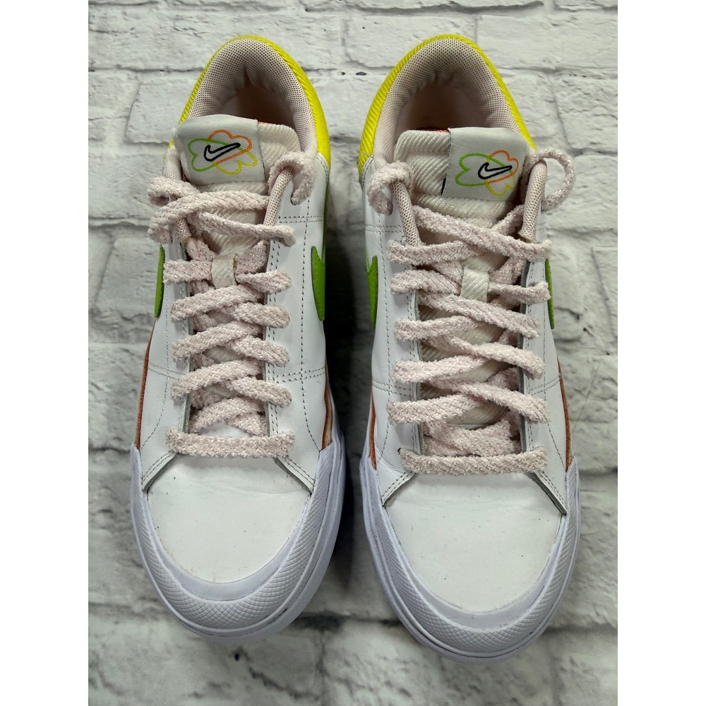 Nike Court Legacy Lift Womens 9 White Green FD0872-100 Excellent Platform Shoe - Picture 3 of 10